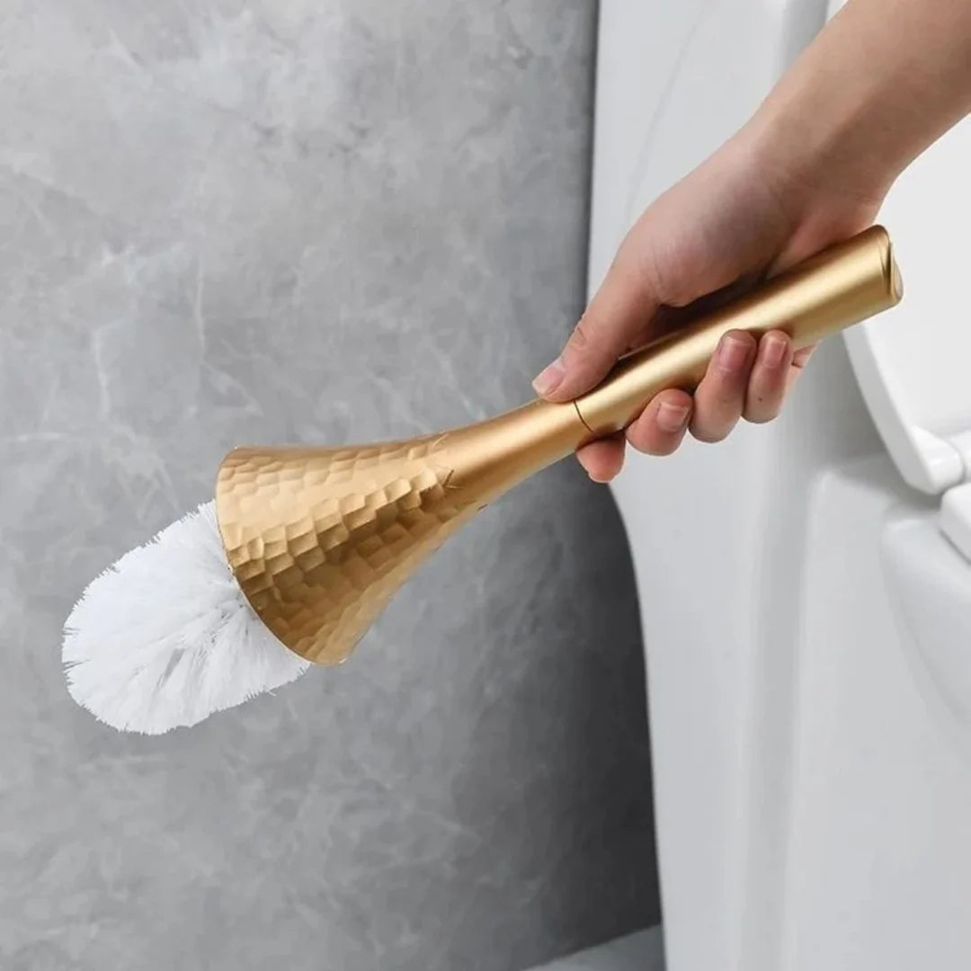 Sculptural Hammered Toilet Brush – Modern Luxe Edition