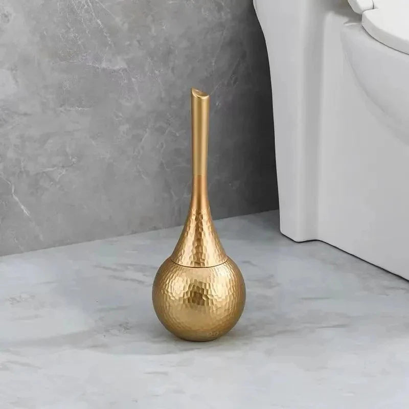 Sculptural Hammered Toilet Brush – Modern Luxe Edition